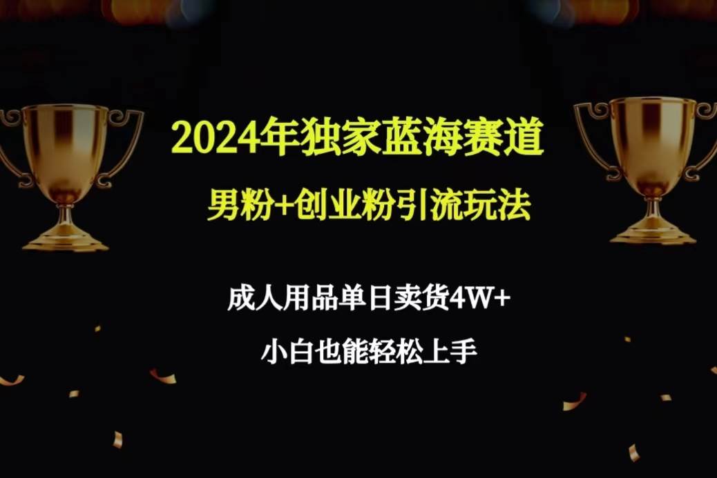 2024年独家蓝海赛道男粉+创业粉引流玩法，成人用品单日卖货4W+保姆教程-博学库