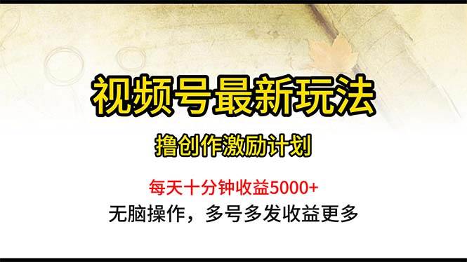 视频号最新玩法，每日一小时月入5000+-博学库