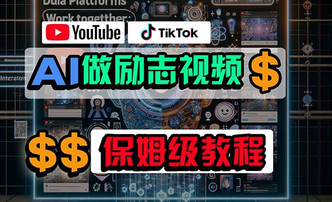 利用AI制作励志视频，在YouTube和TikTok赚钱，小白可做（附工具）-博学库
