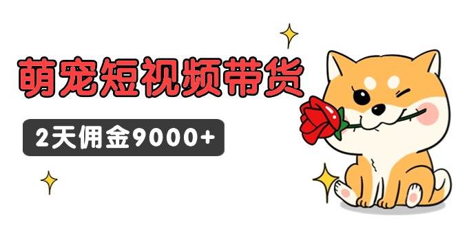 东哲日记·萌宠短视频带货，2天佣金9000+-博学库