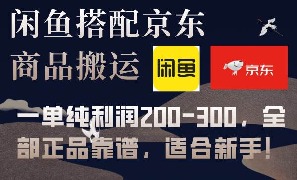 闲鱼搭配京东备份库搬运，一单纯利润200-300，全部正品靠谱，适合新手！-博学库