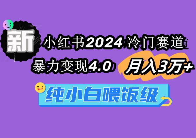 小红书2024冷门赛道 月入3万+ 暴力变现4.0 纯小白喂饭级-博学库