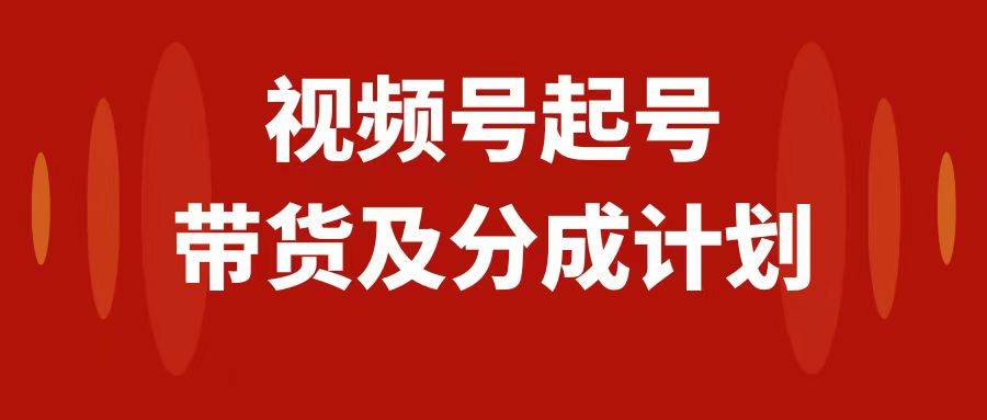 视频号快速起号，分成计划及带货，0-1起盘、运营、变现玩法，日入1000+-博学库