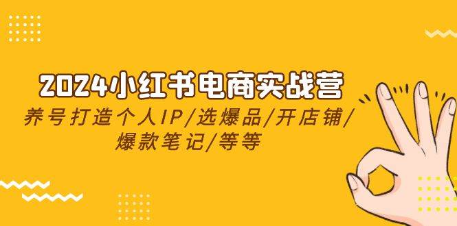 2024小红书电商实战营，养号打造IP/选爆品/开店铺/爆款笔记/等等（24节）-博学库
