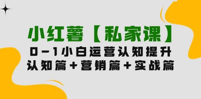 小红薯【私家课】0-1玩赚小红书内容营销，认知篇+营销篇+实战篇（11节课）-博学库