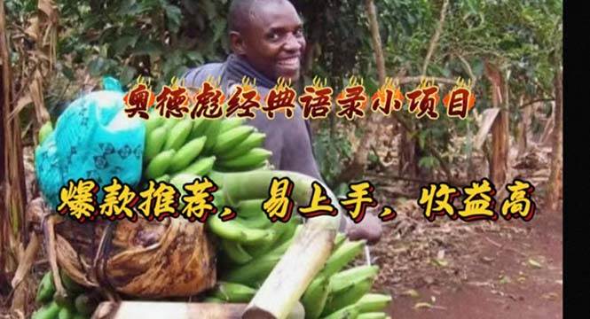 奥德彪经典语录小项目，爆款推荐，易上手，收益高-博学库