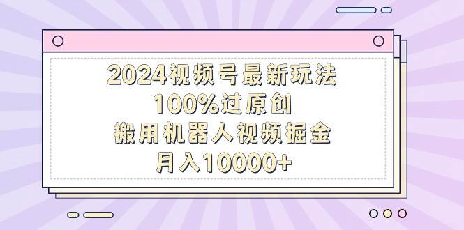 2024视频号最新玩法，100%过原创，搬用机器人视频掘金，月入10000+-博学库