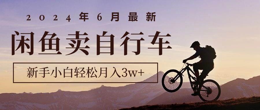 2024年6月最新闲鱼卖自行车，新手小白轻松月入3w+项目-博学库