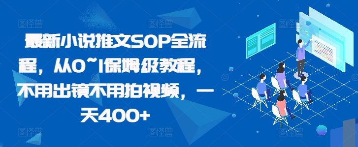 最新小说推文SOP全流程，从0~1保姆级教程，不用出镜不用拍视频，一天400+-博学库
